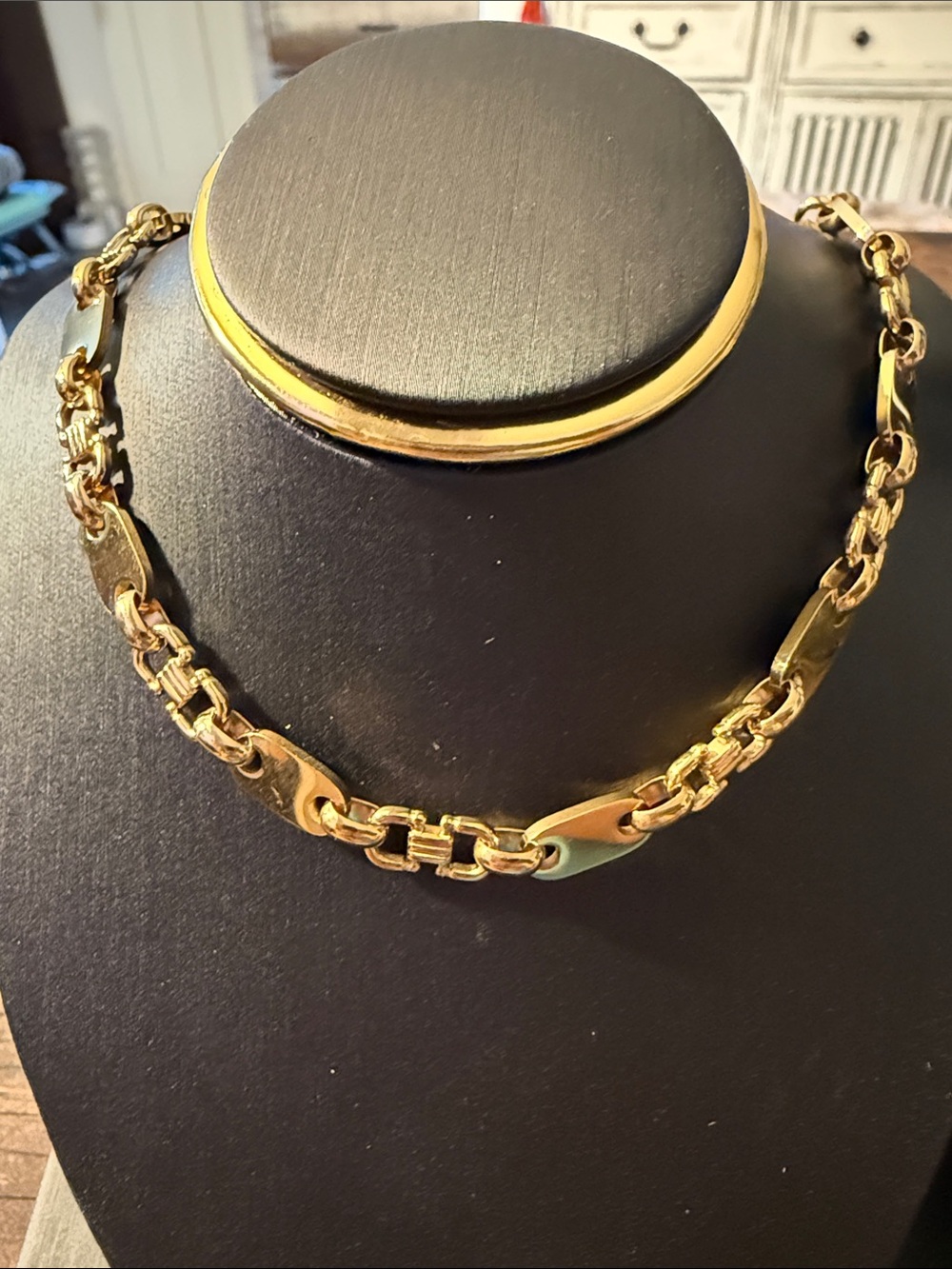 18K Gold Plated 6MM D-Link King Chain Link Necklace